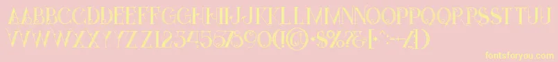 Starblackinline Font – Yellow Fonts on Pink Background