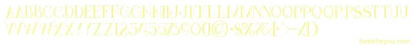 Starblackinline Font – Yellow Fonts on White Background