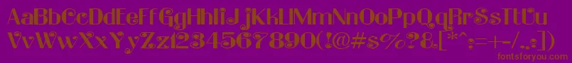 LadybugRegular Font – Brown Fonts on Purple Background