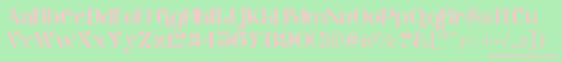 Шрифт LadybugRegular – розовые шрифты на зелёном фоне
