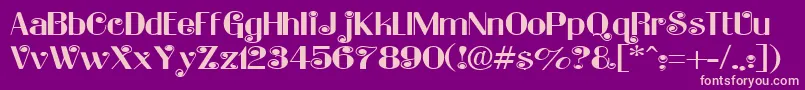 LadybugRegular Font – Pink Fonts on Purple Background