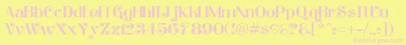 LadybugRegular Font – Pink Fonts on Yellow Background