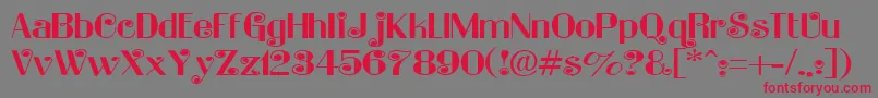 LadybugRegular Font – Red Fonts on Gray Background