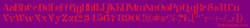 LadybugRegular Font – Red Fonts on Purple Background