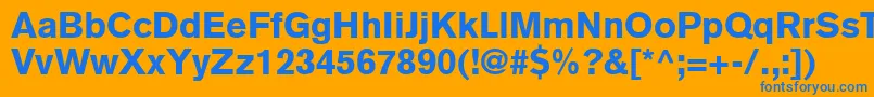 ExpressBlackSsiBlack Font – Blue Fonts on Orange Background