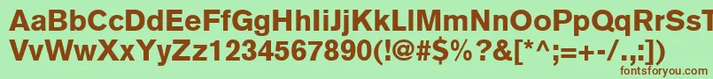 ExpressBlackSsiBlack Font – Brown Fonts on Green Background
