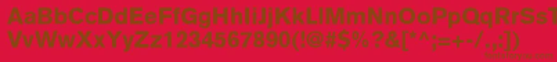 Fonte ExpressBlackSsiBlack – fontes marrons em um fundo vermelho