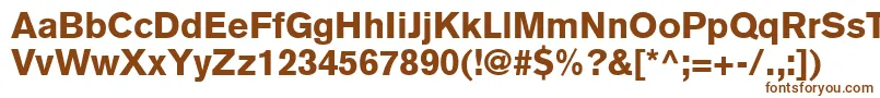 ExpressBlackSsiBlack-Schriftart – Braune Schriften auf weißem Hintergrund
