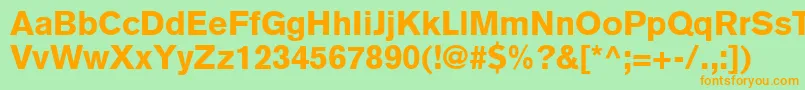 ExpressBlackSsiBlack Font – Orange Fonts on Green Background