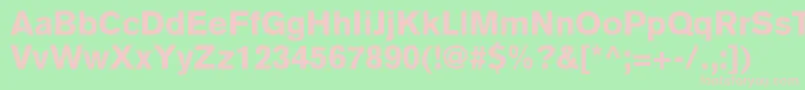 Fonte ExpressBlackSsiBlack – fontes rosa em um fundo verde