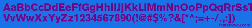 Więcej informacji o czcionce ExpressBlackSsiBlack Czcionka ExpressBlackSsiBlack – fioletowe czcionki na niebieskim tle