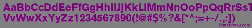 フォントExpressBlackSsiBlack – 紫色のフォント、灰色の背景