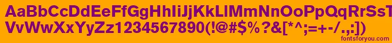 ExpressBlackSsiBlack-fontti – violetit fontit oranssilla taustalla