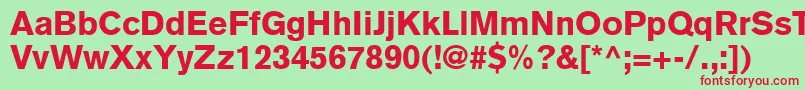 フォントExpressBlackSsiBlack – 赤い文字の緑の背景