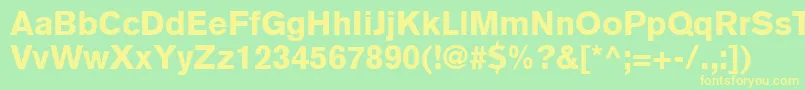 ExpressBlackSsiBlack-Schriftart – Gelbe Schriften auf grünem Hintergrund