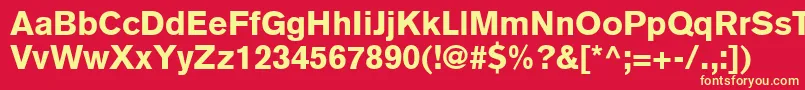 Czcionka ExpressBlackSsiBlack – żółte czcionki na czerwonym tle