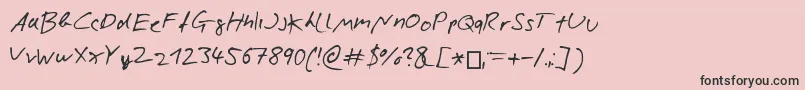 Police NicolasRoseScript – polices noires sur fond rose