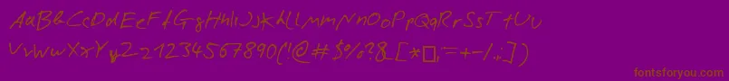 NicolasRoseScript Font – Brown Fonts on Purple Background