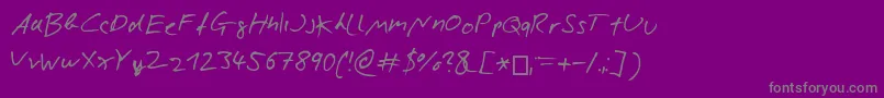 Шрифт NicolasRoseScript – серые шрифты на фиолетовом фоне