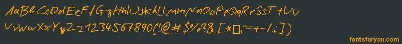NicolasRoseScript Font – Orange Fonts on Black Background
