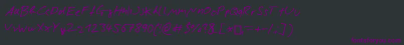 NicolasRoseScript-fontti – violetit fontit mustalla taustalla