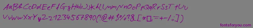 NicolasRoseScript Font – Purple Fonts on Gray Background
