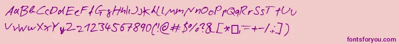 NicolasRoseScript Font – Purple Fonts on Pink Background