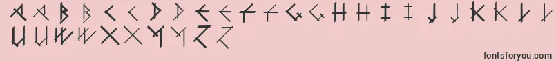 フォントCalligimprovisBold – ピンクの背景に黒い文字