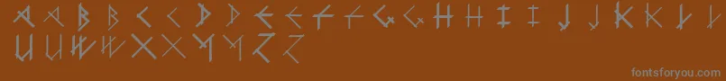 Шрифт CalligimprovisBold – серые шрифты на коричневом фоне