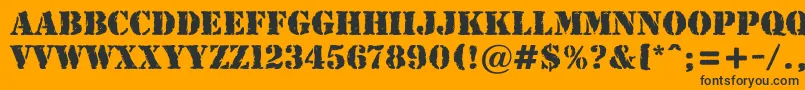 AStamperrgbt Font – Black Fonts on Orange Background