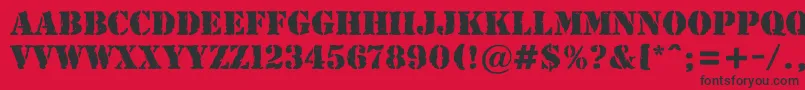 AStamperrgbt Font – Black Fonts on Red Background