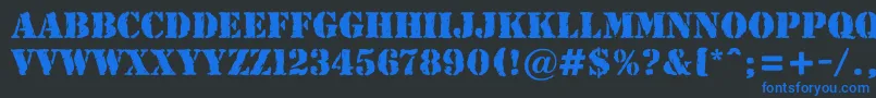 AStamperrgbt Font – Blue Fonts on Black Background