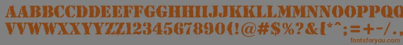 AStamperrgbt Font – Brown Fonts on Gray Background