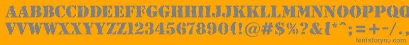 AStamperrgbt Font – Gray Fonts on Orange Background