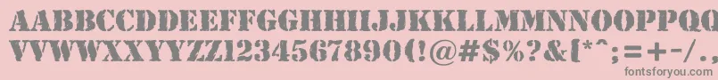 AStamperrgbt Font – Gray Fonts on Pink Background