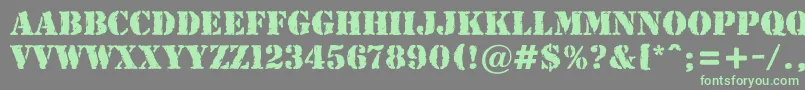 AStamperrgbt Font – Green Fonts on Gray Background