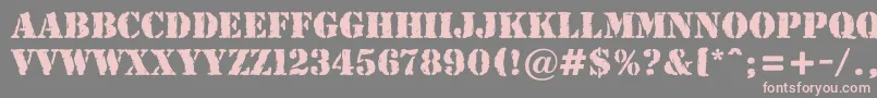 AStamperrgbt Font – Pink Fonts on Gray Background