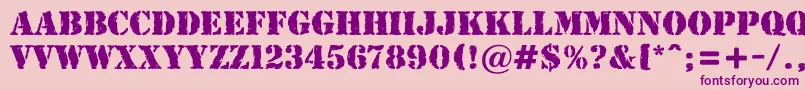 AStamperrgbt Font – Purple Fonts on Pink Background