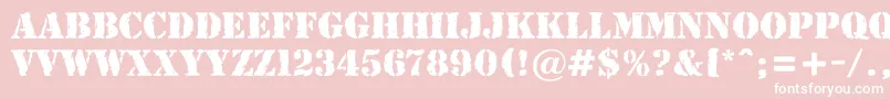 AStamperrgbt Font – White Fonts on Pink Background