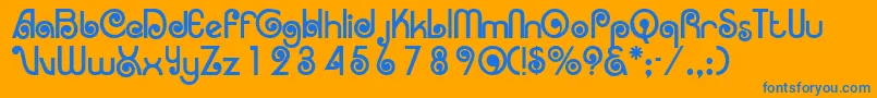 Arruba Font – Blue Fonts on Orange Background