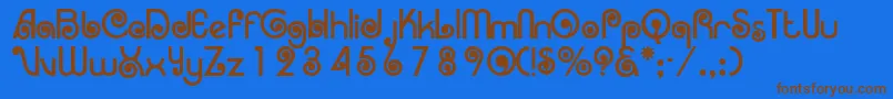 Arruba Font – Brown Fonts on Blue Background