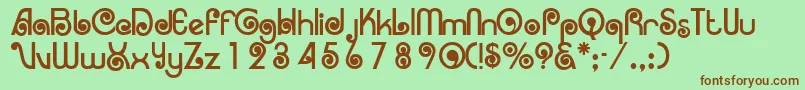 Arruba Font – Brown Fonts on Green Background