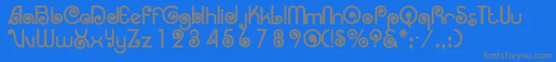 フォントArruba – 青い背景に灰色の文字