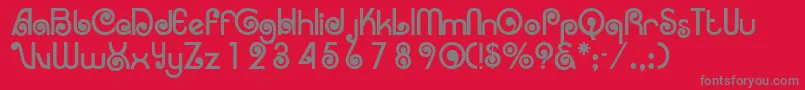 Arruba Font – Gray Fonts on Red Background