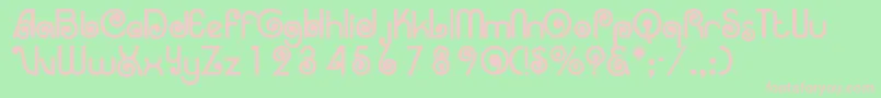 Arruba Font – Pink Fonts on Green Background