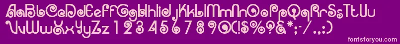 Arruba Font – Pink Fonts on Purple Background