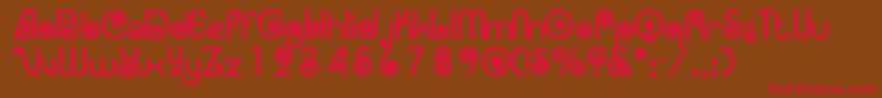 Arruba Font – Red Fonts on Brown Background