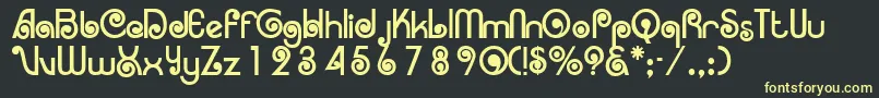 Arruba Font – Yellow Fonts on Black Background