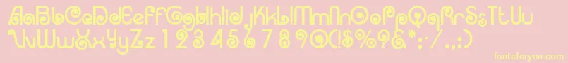 Arruba Font – Yellow Fonts on Pink Background