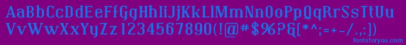 フォントCoving11 – 紫色の背景に青い文字